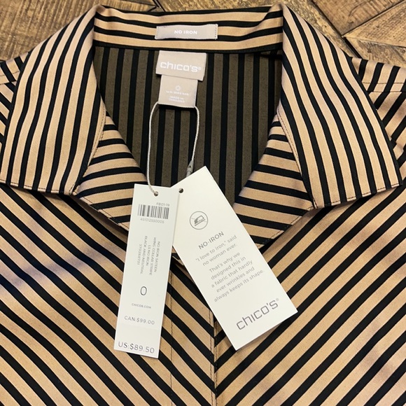Ladies Chico’s fashion blouse - size 0 - Picture 8 of 9